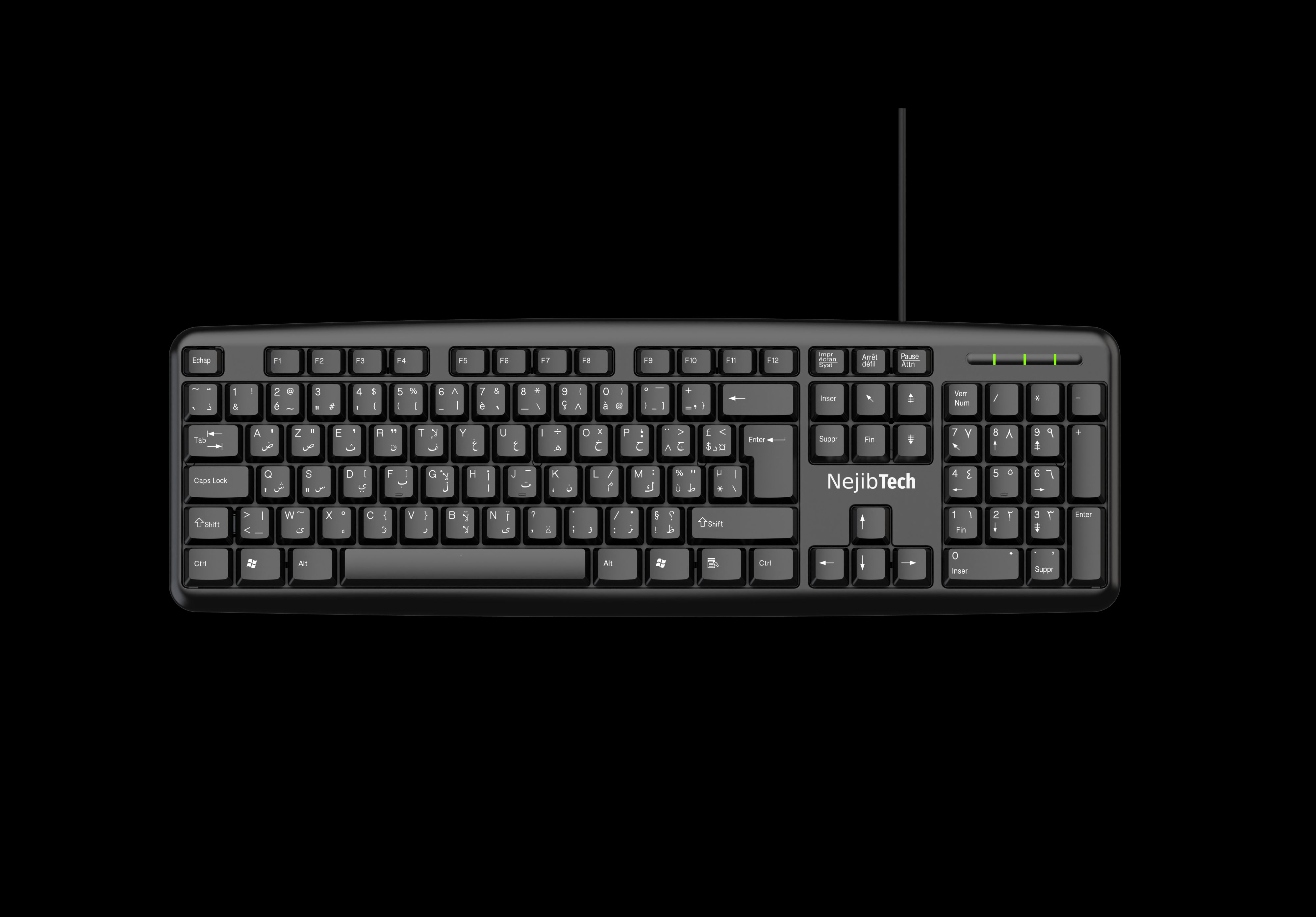 Clavier Mécanique Filaire Français-Arabe