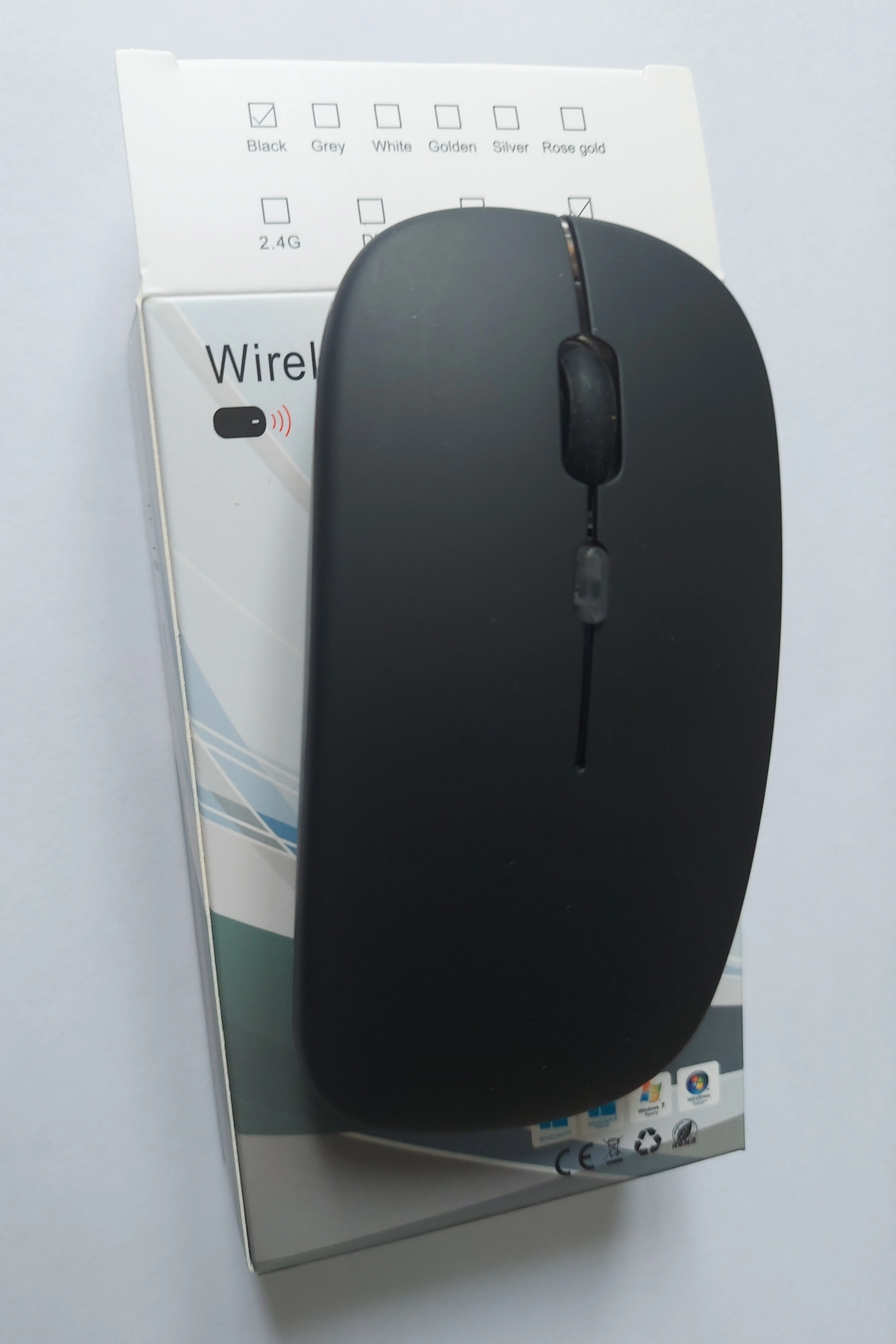Souris sans fil noire - vue produit